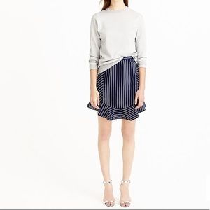 J Crew Pinstriped Swing Skirt
